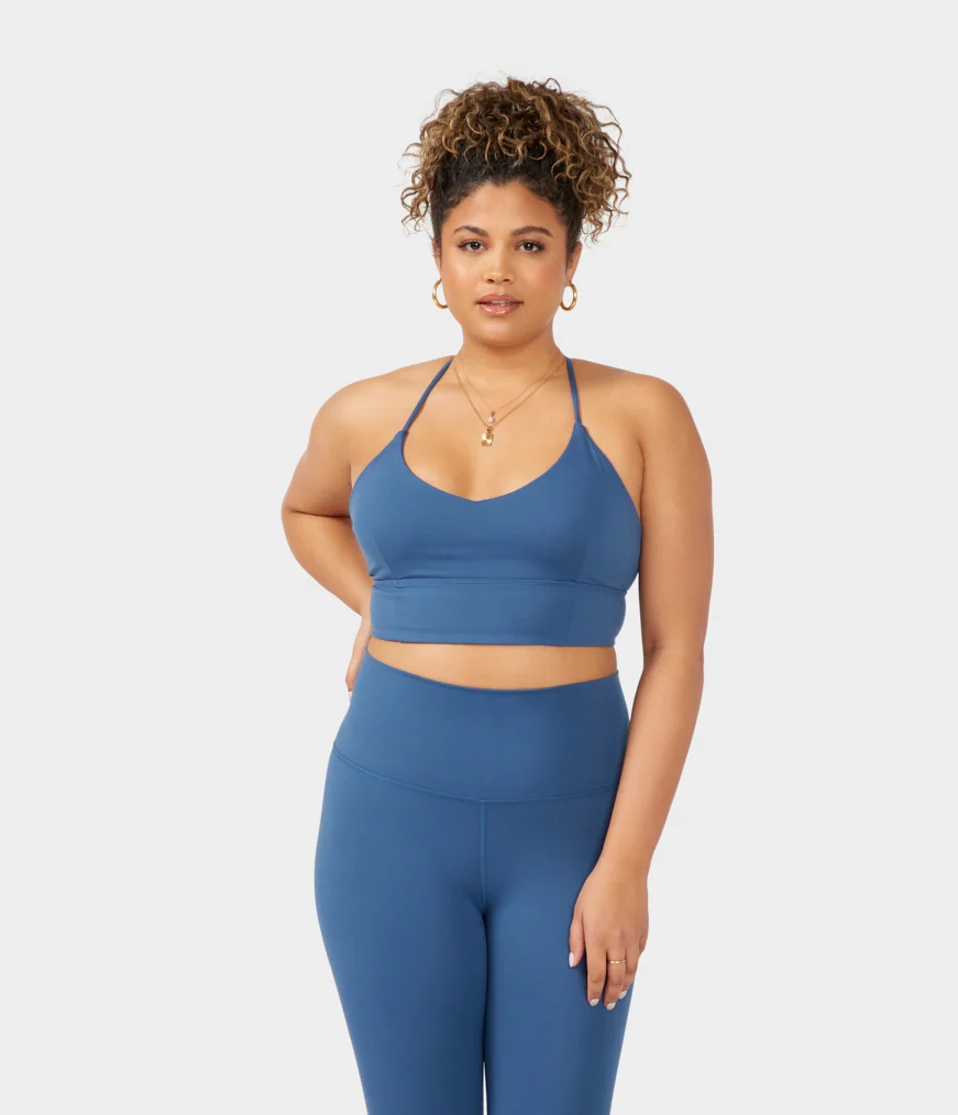 Blue Women's Manduka ESSENCE Bras | 1137430