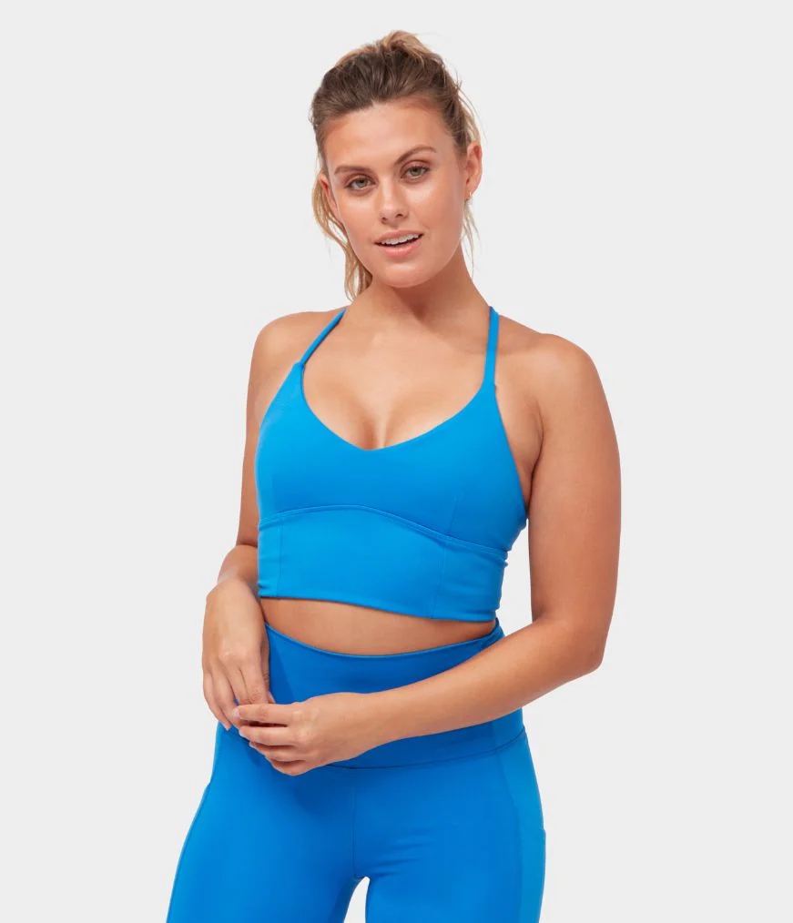 Blue Women's Manduka ESSENCE Bras | 5470048