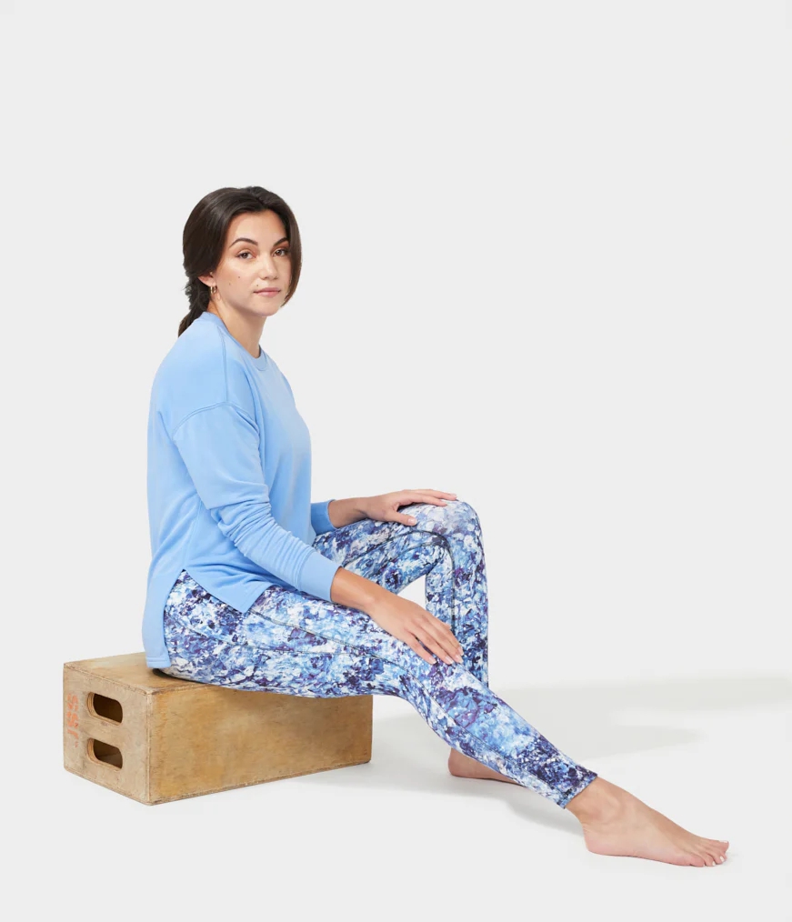 Blue Women's Manduka RISE AND SHINE Sweatshirt | 3037174