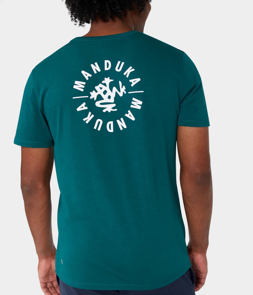 Green Men's Manduka HOUSE T Shirts | 9824264
