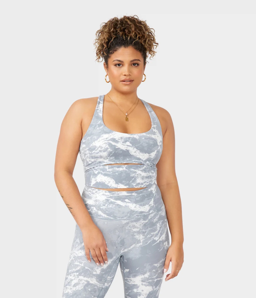 Grey Women's Manduka AURORA RACERBACK Bras | 6612949