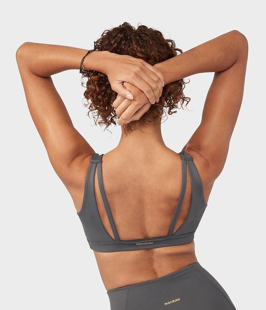 Grey Women's Manduka PRESENCE Bras | 1721475