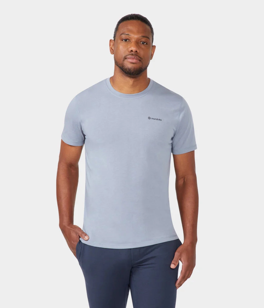 Lavender Men's Manduka HOUSE T Shirts | 6682923