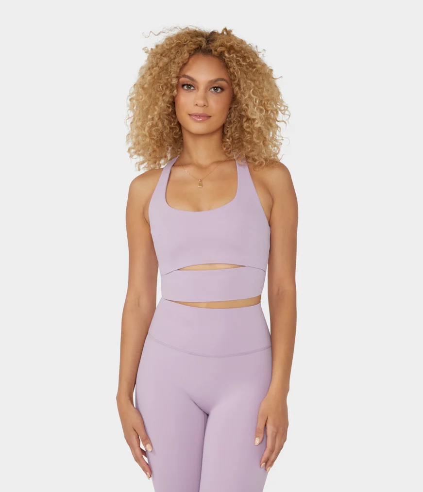 Lavender Women's Manduka AURORA RACERBACK Bras | 8574676