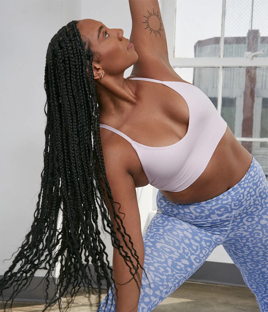 Lavender Women's Manduka SELENE TRIANGLE Bras | 4547730