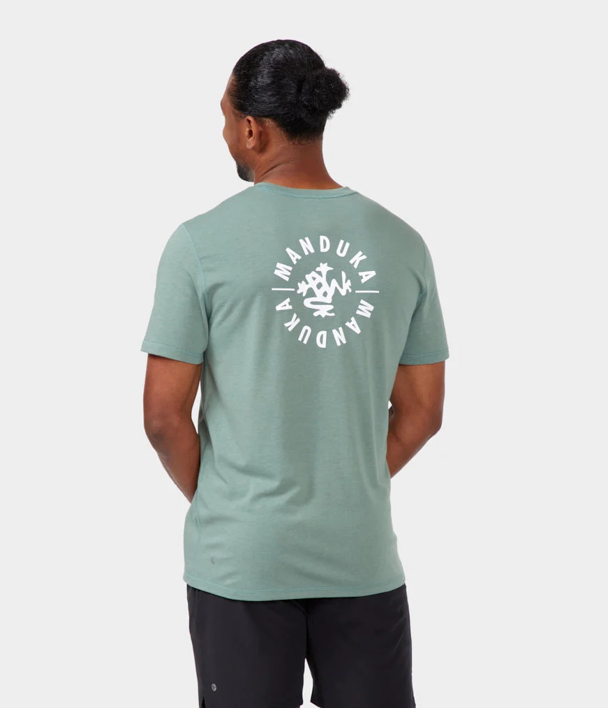 Light Green Men's Manduka HOUSE T Shirts | 9943307