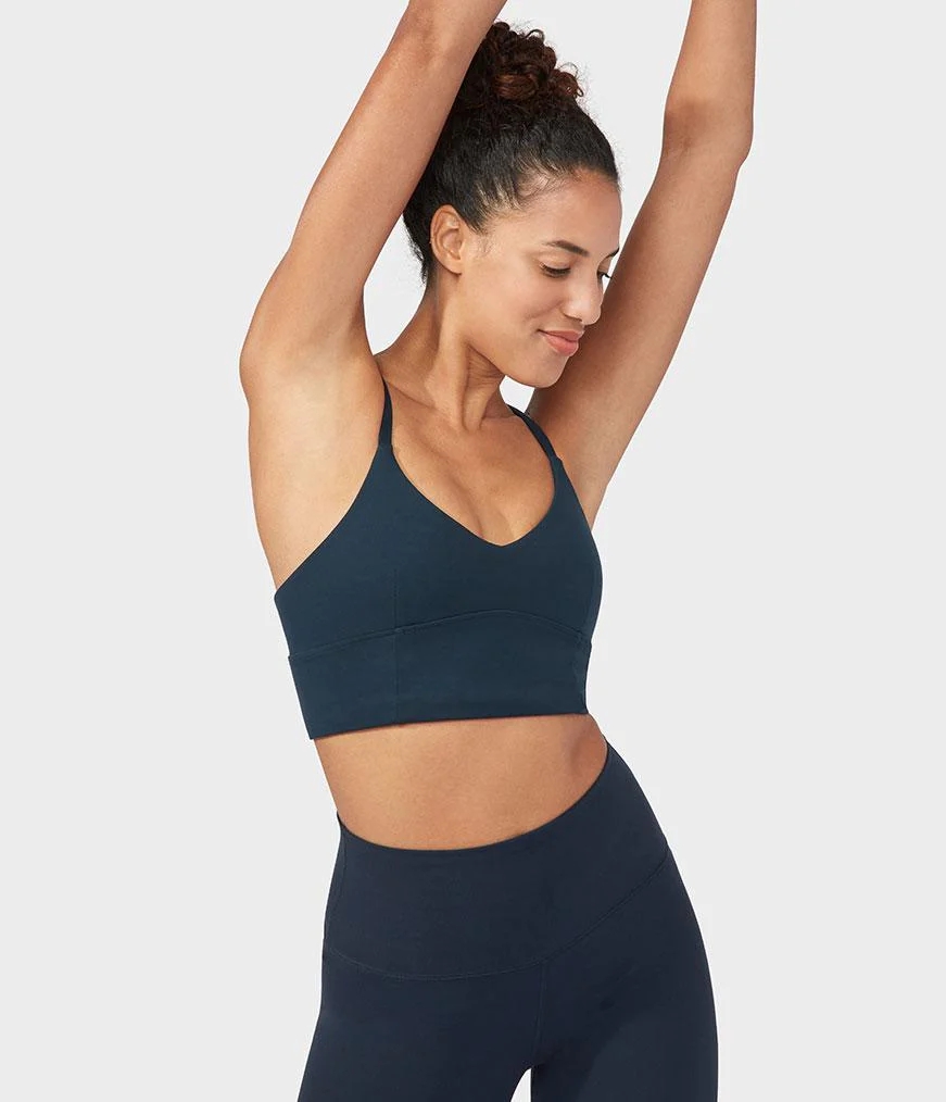 Navy Women's Manduka ESSENCE Bras | 1834258