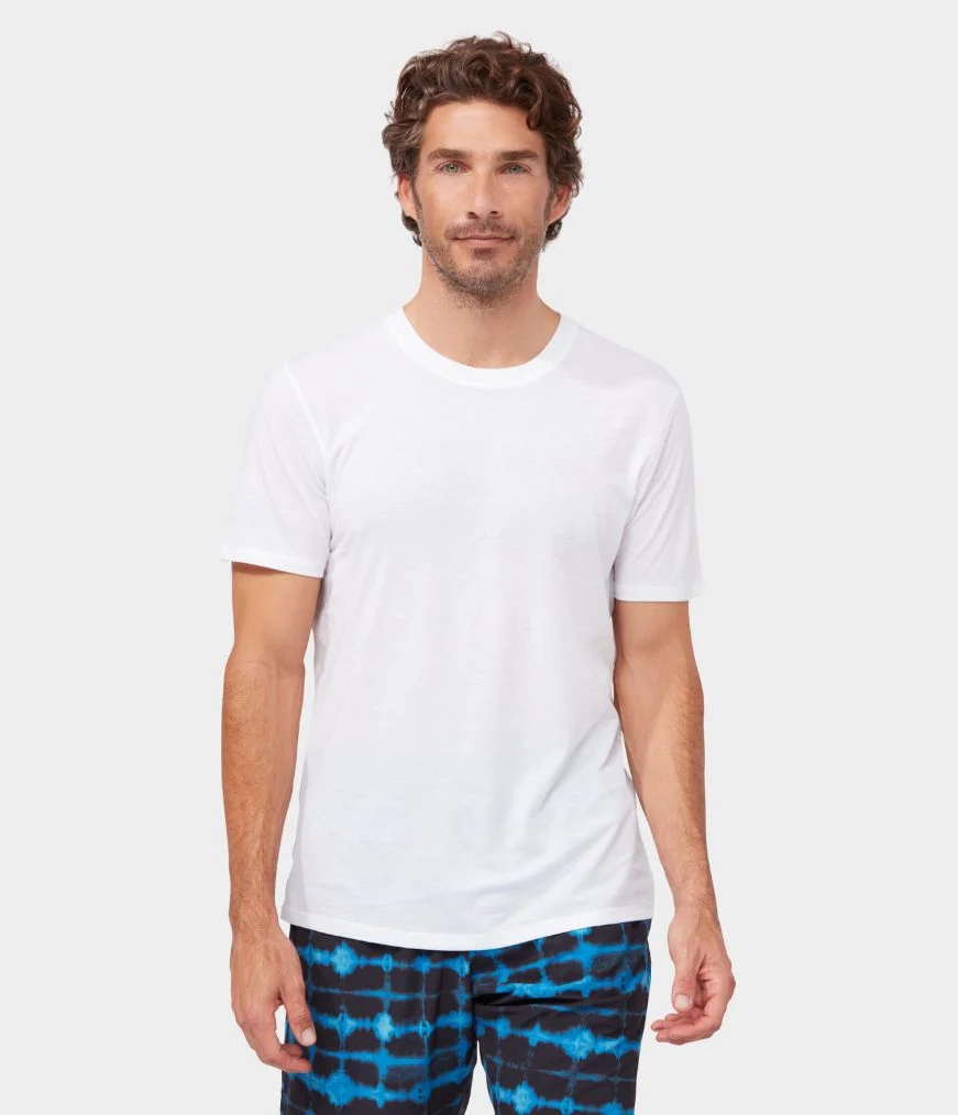 White Men's Manduka REFINED 2.0 T Shirts | 1305284