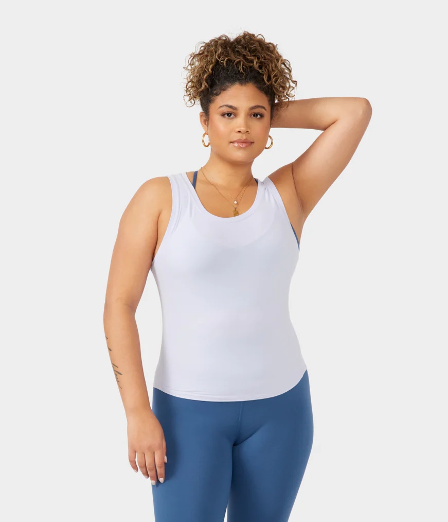 White Women's Manduka LIFT AND ALIGN Tanks | 8483436