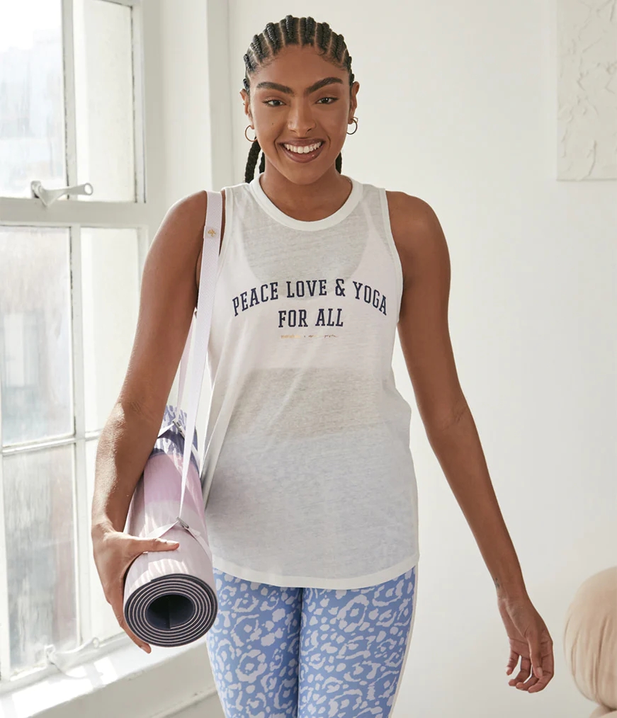 White Women's Manduka MOVEMENT Tanks | 7233326