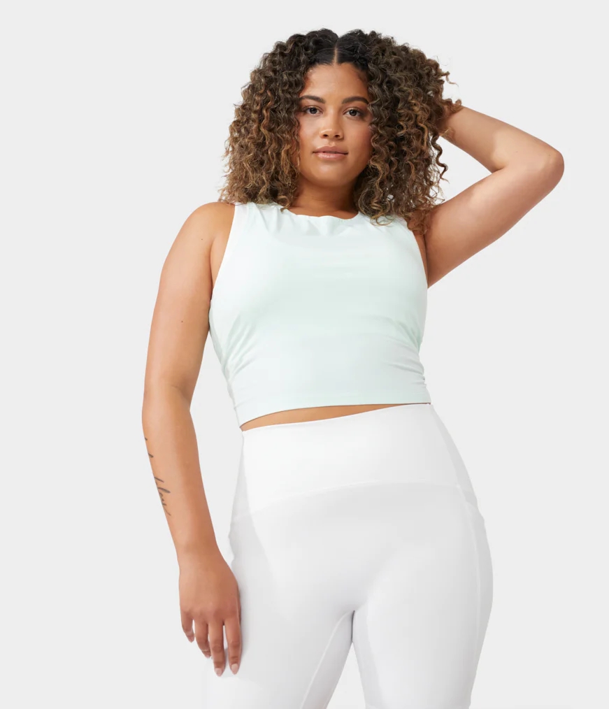 White Women's Manduka ROOT TO RISE Tanks | 4430608
